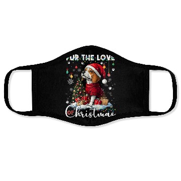 Discover Beagle Christmas Tree Lights Decorations Dog Lover Face Masks