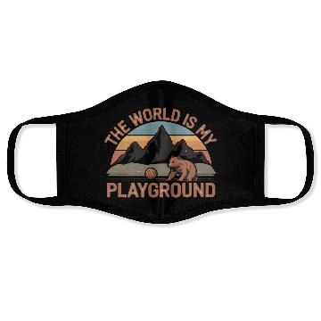 Discover The World is My Playground Face Masks