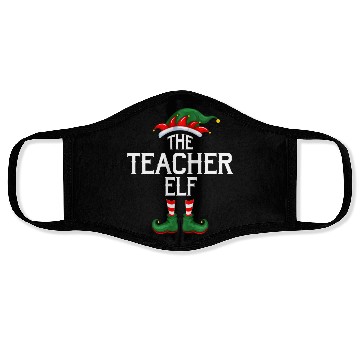 Discover The Teacher Elf Christmas Face Masks