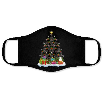 Discover Great Dane Dog Ugly Christmas Tree Santa Hat Face Masks