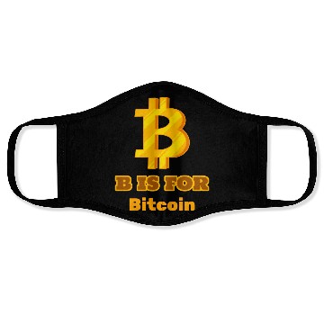 Discover B is for Bitcoin, Hodl Merch Face Masks
