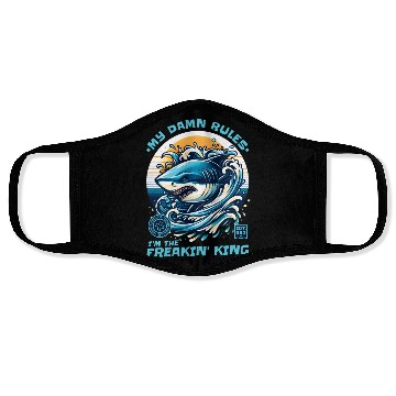 Discover Shark King Ocean Lover Design Face Masks