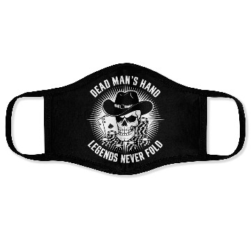 Discover Texas Hold'em Dead Man's Hand Poker Apparel Face Masks