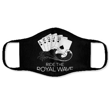 Discover Texas Hold'em Ride The Royal Wave Poker Apparel Face Masks