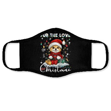 Discover Pomeranian Christmas Tree Decorations Dog Lover Face Masks