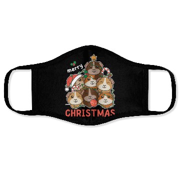 Discover Guinea Pig Christmas Tree Merry Christmas Face Masks