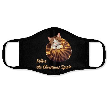 Discover Feline Christmas Spirit Face Masks