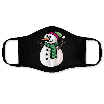 Discover Snowman Design for Winter Apparel Face Masks