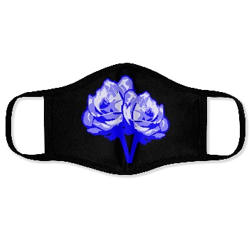 Discover Two Beautiful Rose Blossom Leaf 2 Roses Bouquet Face Masks