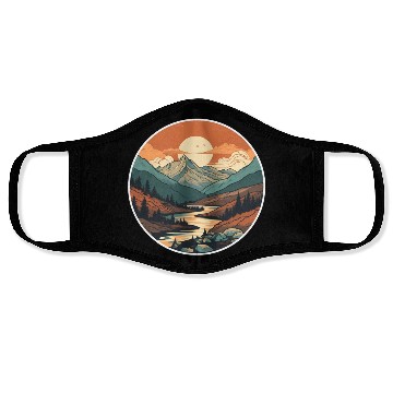 Discover Nature Hiking Landscape Face Masks