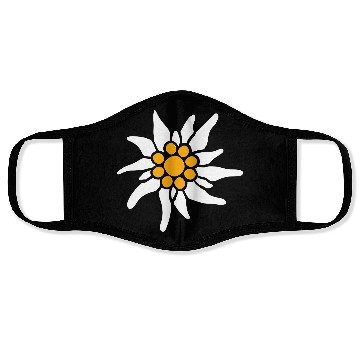 Discover White Alps Edelweiss Flower Mountain Hiking Flower Face Masks