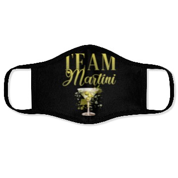 Discover Team Martini Cocktail Bartender Face Masks