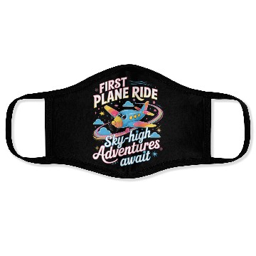 Discover First Plane Ride Sky-High Adventures Face Masks