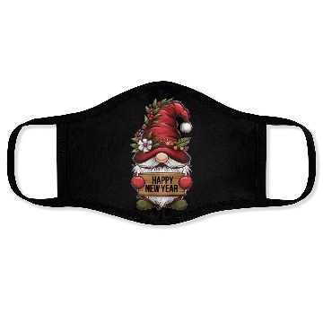 Discover Gnome Elf Happy New Year Face Masks