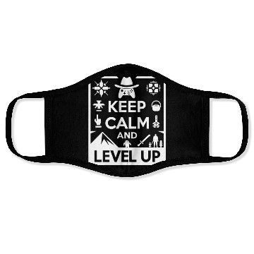 Discover Keep Calm and Level Up Face Masks