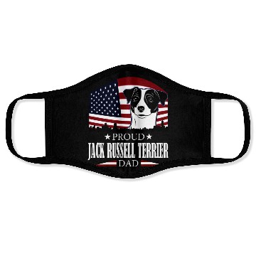 Discover JACK RUSSELL TERRIER DAD AMERICAN FLAG- DOG Face Masks
