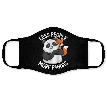 Discover Less People More Pandas Cute Animal Hug Face Masks
