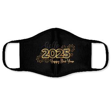 Discover Hello 2025 Happy New Year Face Masks