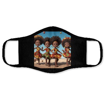 Discover Animated African kids dancing Face Masks