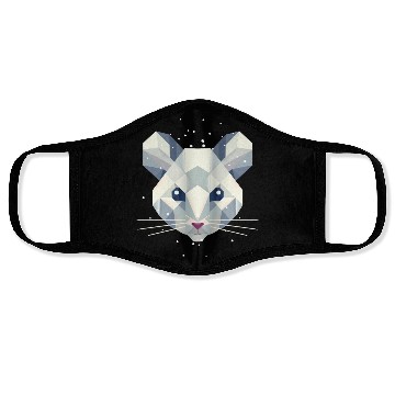 Discover Geometric Snow Mouse – Winter Animal Portrait Face Masks