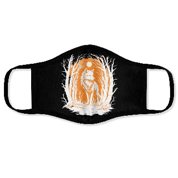 Discover Wolf in Forest Face Masks