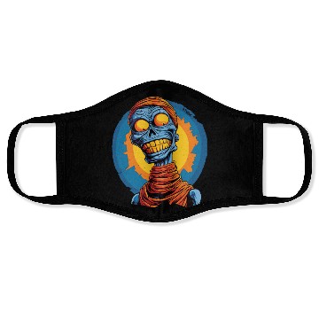 Discover Blue and Funny Cartoon Skeleton Skull Mummy Face Masks