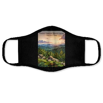Discover Sunset Serenity - Great Smoky Mountains Face Masks