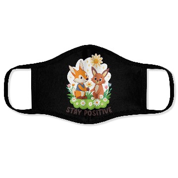 Discover STAY POSITIVE VIBE DESIGN Face Masks