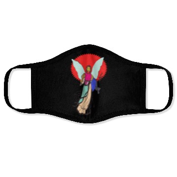 Discover Beautiful angel holding a bible Face Masks