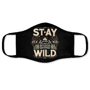 Discover Stay Wild Face Masks