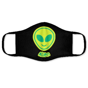 Discover green alien Face Masks