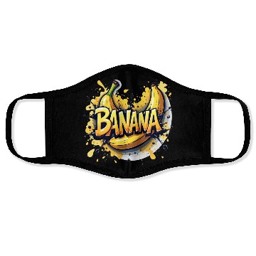 Discover Banana Graffiti - Bold & Energetic Urban Design Face Masks