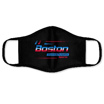 Discover Stay Strong Boston Massachusetts City Sports Face Masks