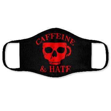 Discover Caffeine And Hate Coffee Skull LIKE US ON FB # Face Masks