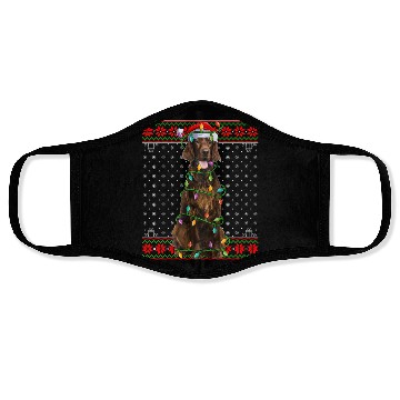 Discover Irish Setter Dog Ugly Christmas Lights Face Masks