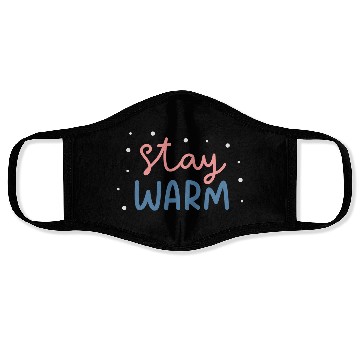 Discover Winter Season Blue and Pink Face Masks