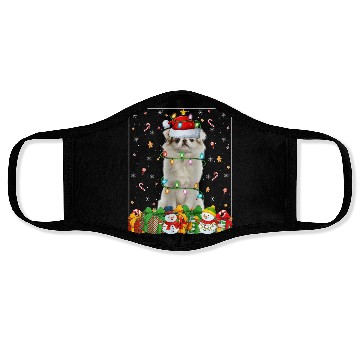 Discover Japanese Chin Dog Christmas Lights Face Masks