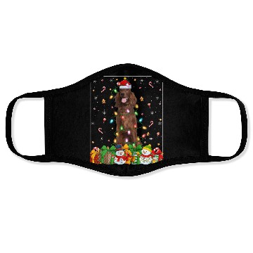 Discover Irish Setter Dog Christmas Lights Face Masks