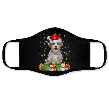 Discover Havanese Dog Christmas Lights Face Masks