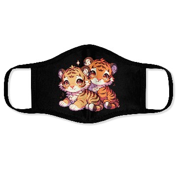 Discover Adorable Baby Tiger Cubs Artwork - Cute and Face Masks