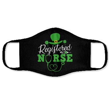Discover Registered Nurse St Patricks day Shamrock Nursing Face Masks