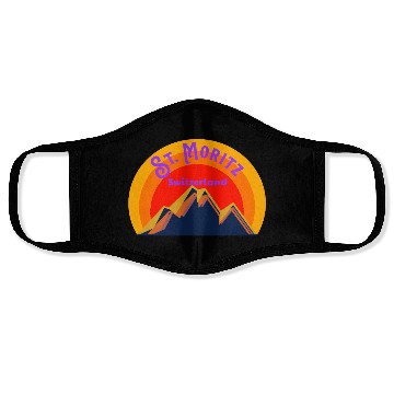 Discover St. Moritz Switzerland Alps - Face Masks