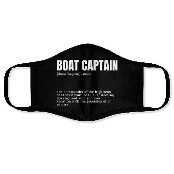 Discover Boat Captain Definition Commander of High Seas Face Masks