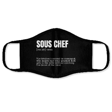 Discover Hilarious Definition for Sous Chef Face Masks