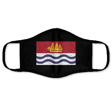 Discover Flag of Bath city Maine State Face Masks