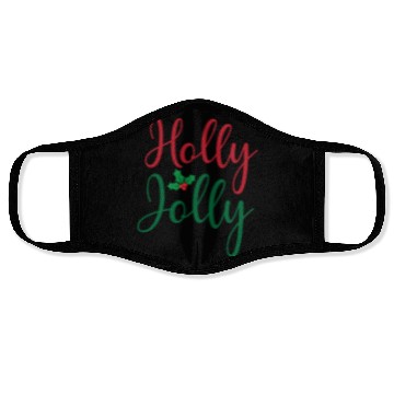 Discover Christmas Holly Jolly Sticker Face Masks