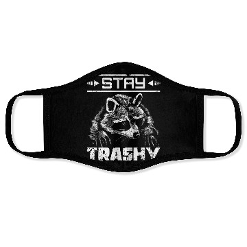 Discover Stay trashy raccoon Face Masks