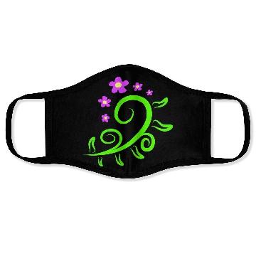 Discover Many Flowers Vine Colorful Decorative Pattern Cool Face Masks