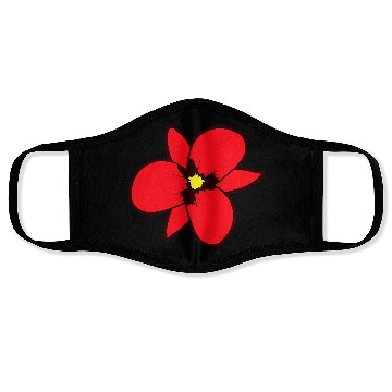 Discover Red Beautiful Flower Spring Summer Nature Flowers Face Masks
