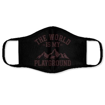 Discover The World is My Playground Face Masks
